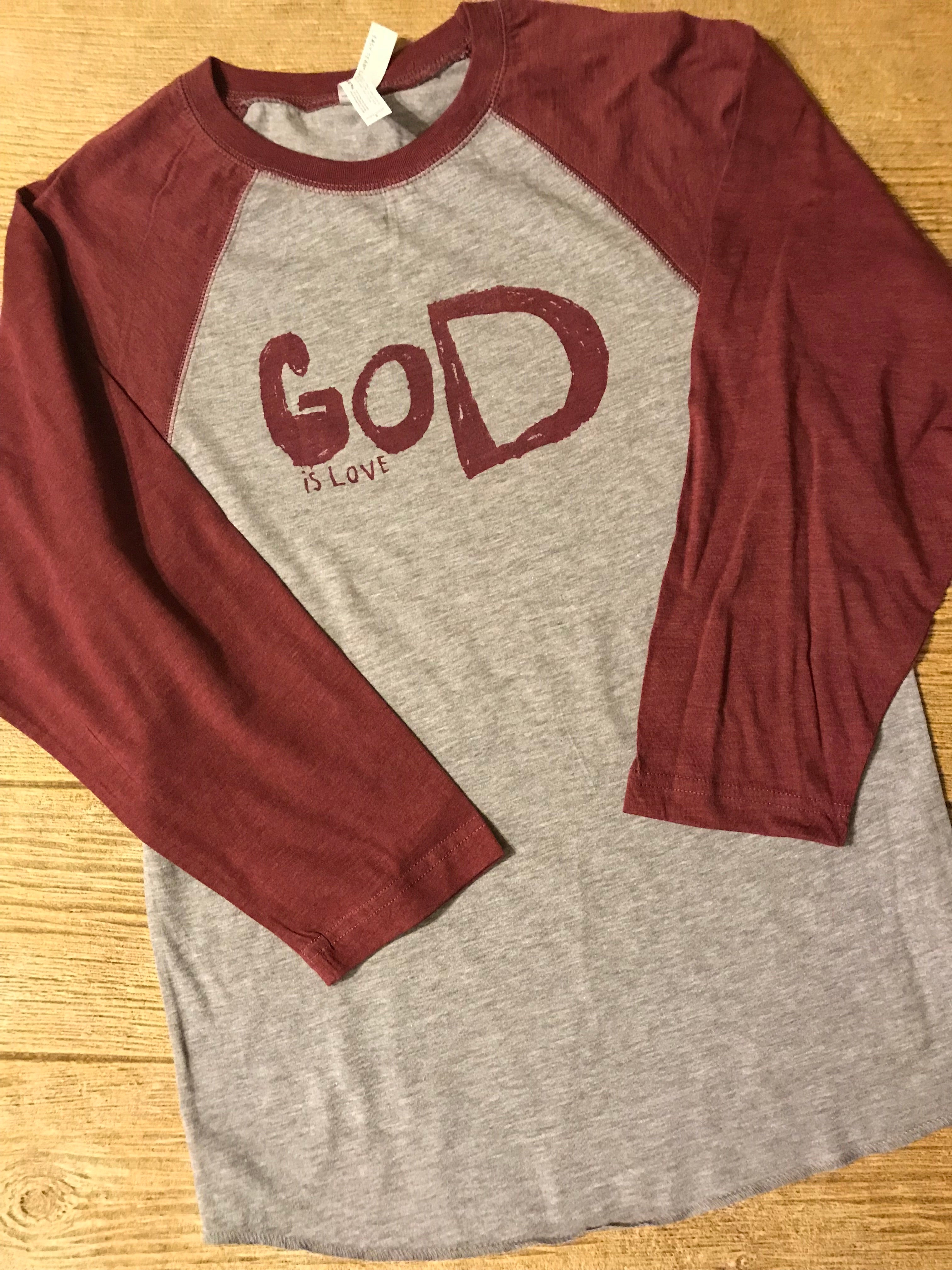 "God is Love" Baseball T (Adult)