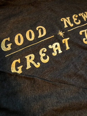 "Good News Great Joy" Lightweight Hooded Pullover T